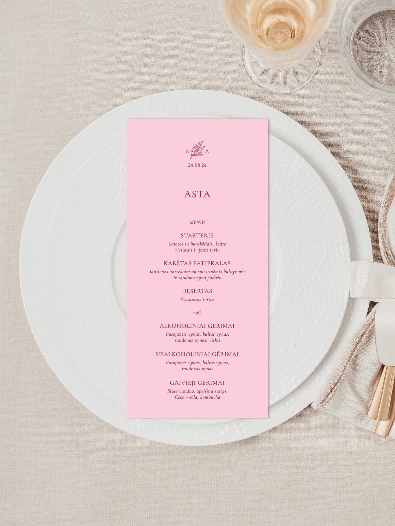 Meniu kortelė Tulūza