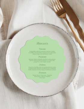 Meniu kortelė Siena