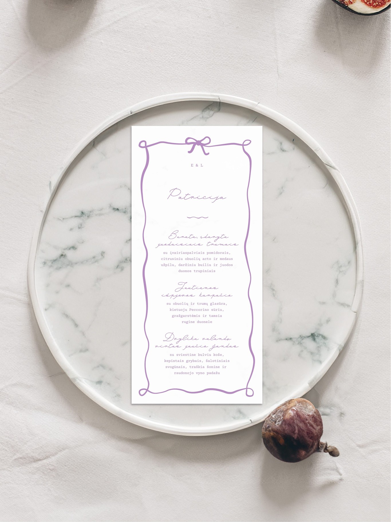 Meniu kortelė Lisabona