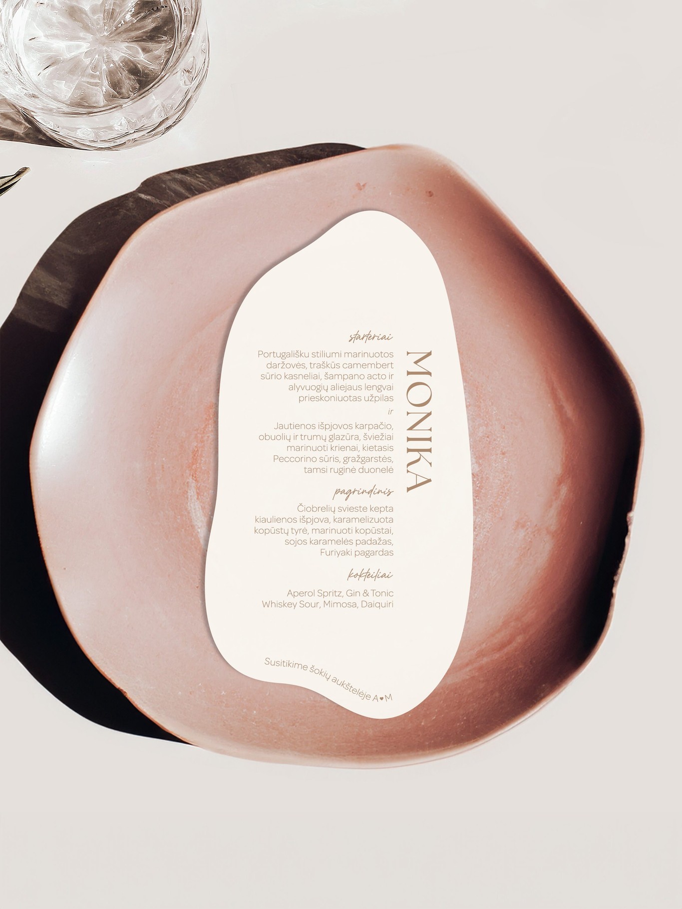 Meniu kortelė Malaga