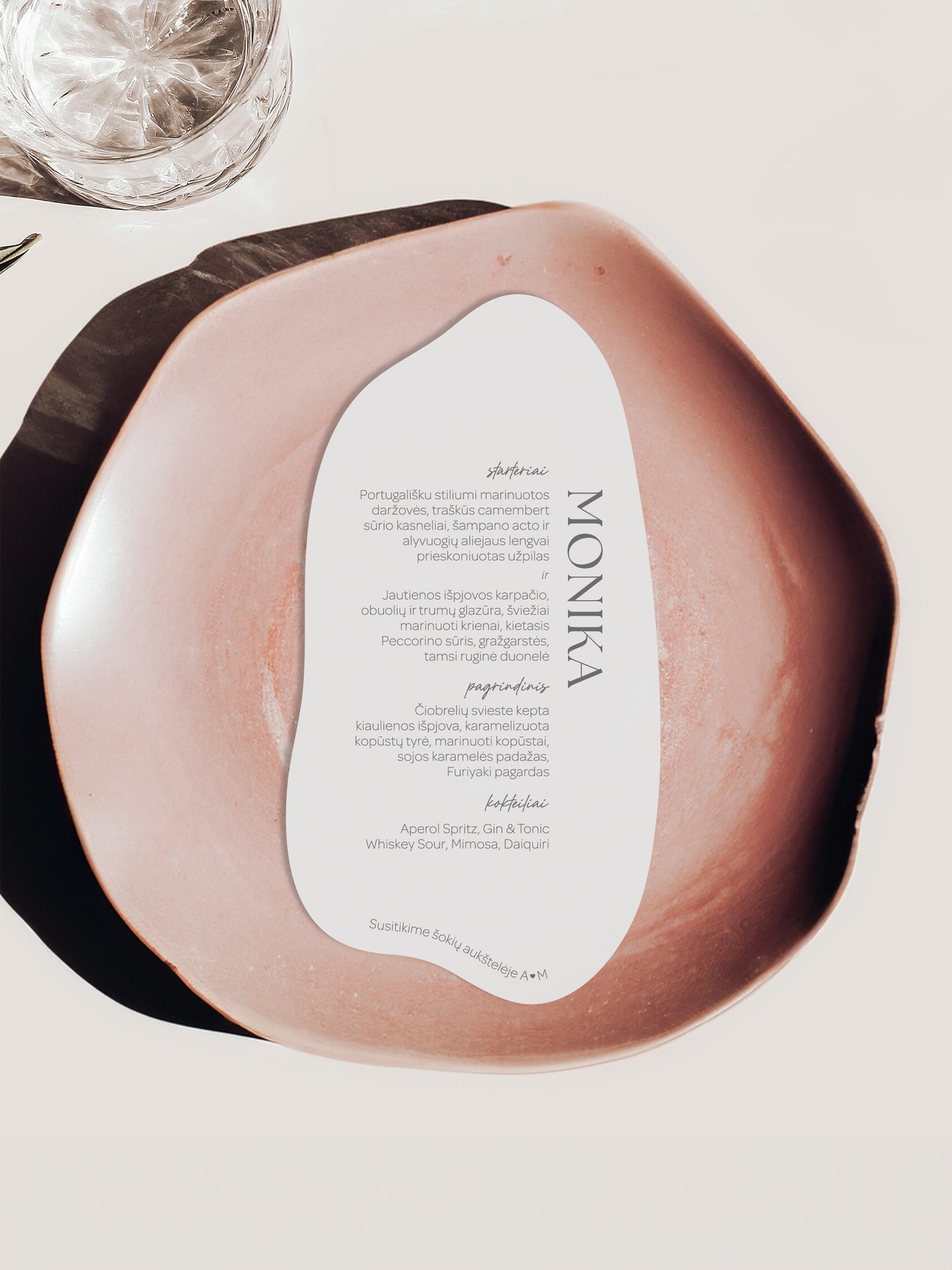 Meniu kortelė Malaga