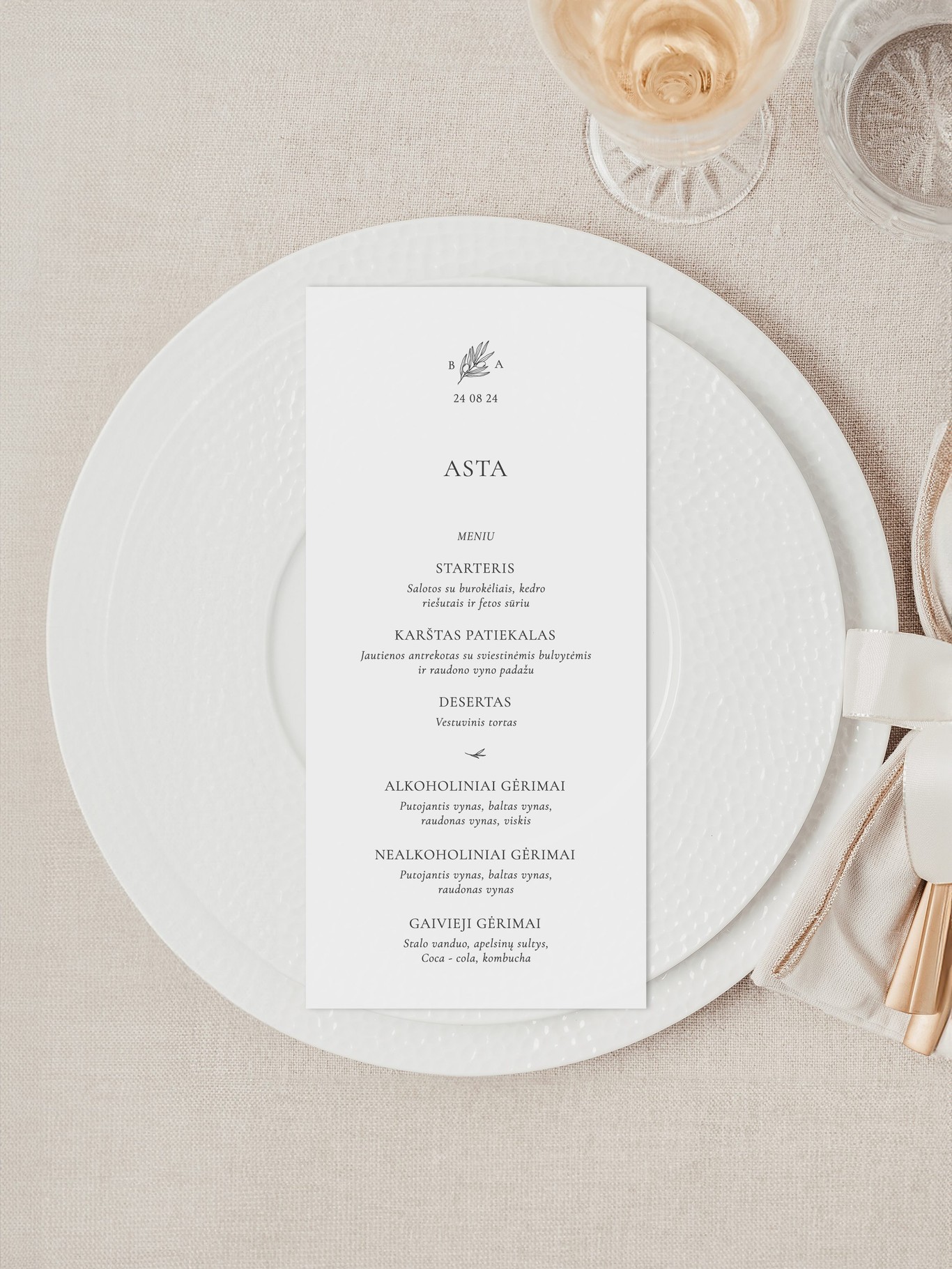 Meniu kortelė Tulūza