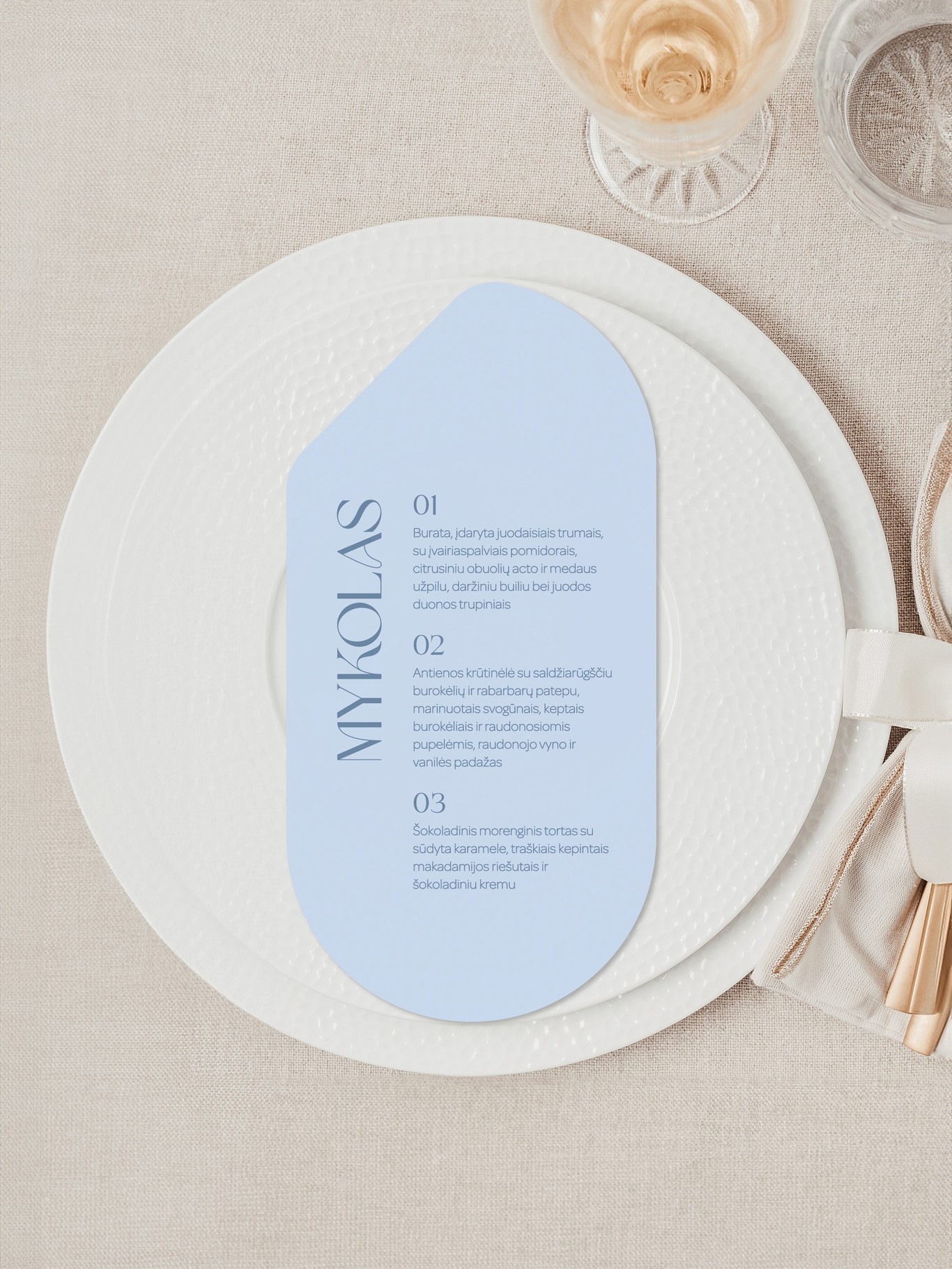 Meniu kortelė Sevilija