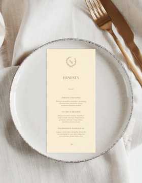 Meniu kortelė Briugė