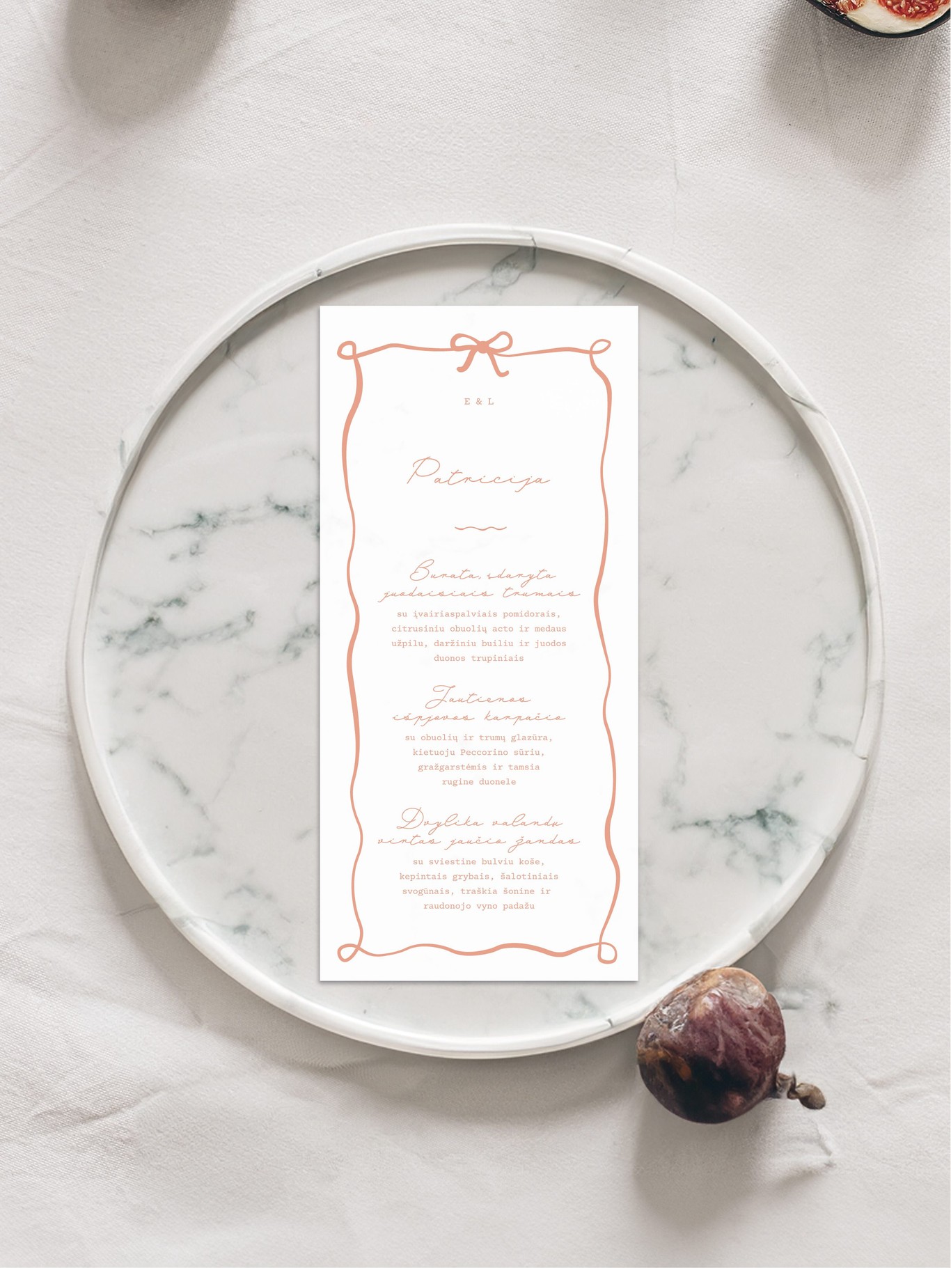 Meniu kortelė Lisabona