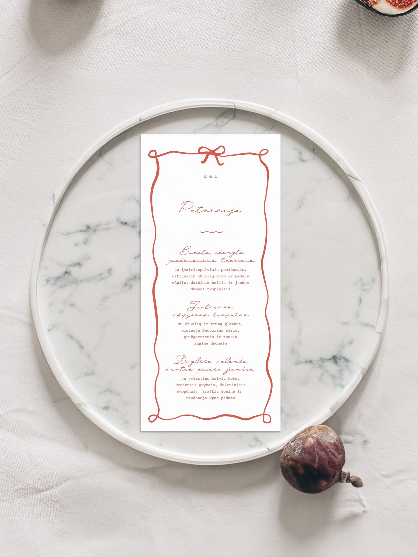 Meniu kortelė Lisabona