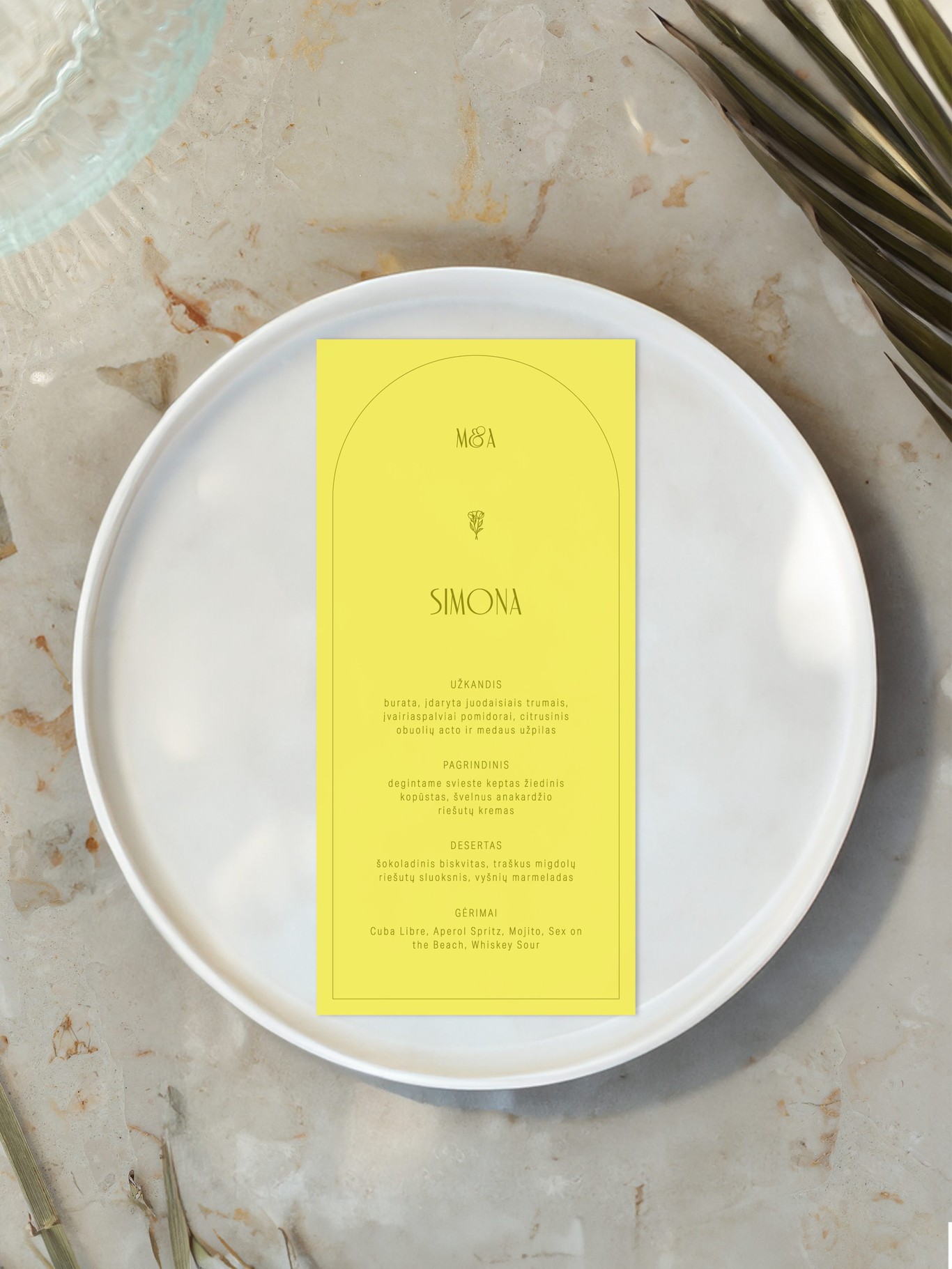 Meniu kortelė Malmė