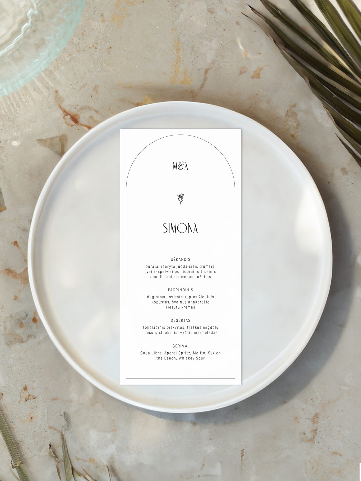 Meniu kortelė Malmė