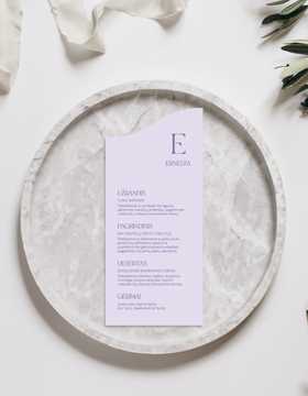 Meniu kortelė Merida