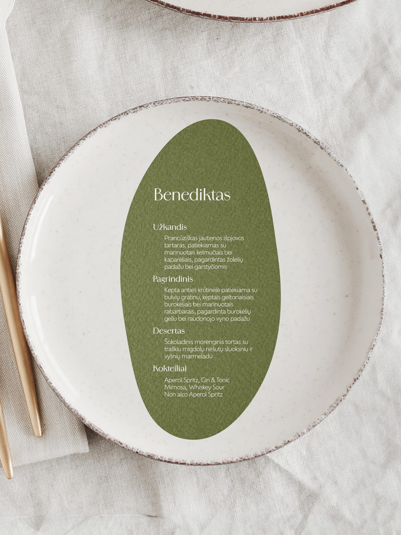 Meniu kortelė Bolonija