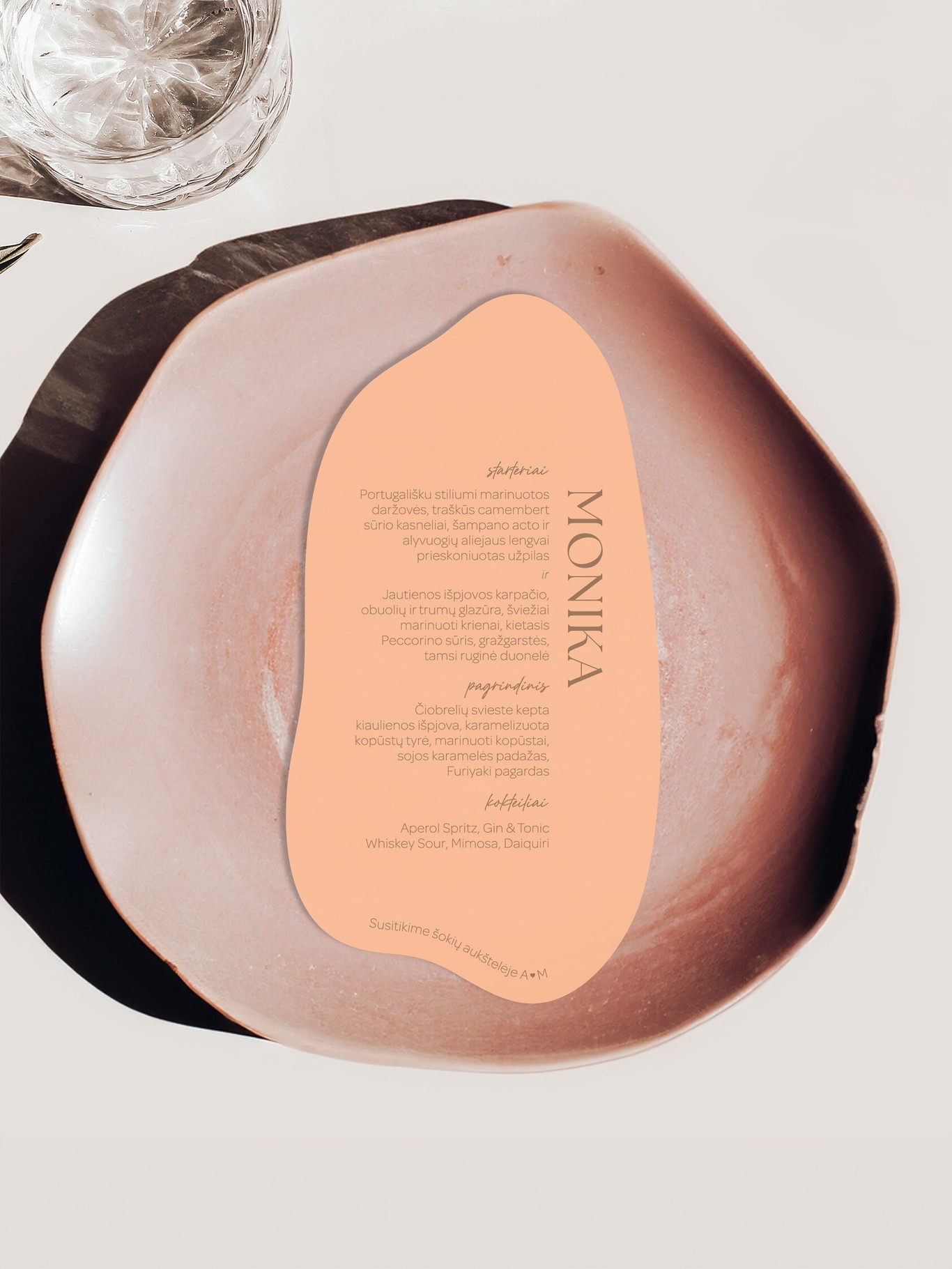 Meniu kortelė Malaga