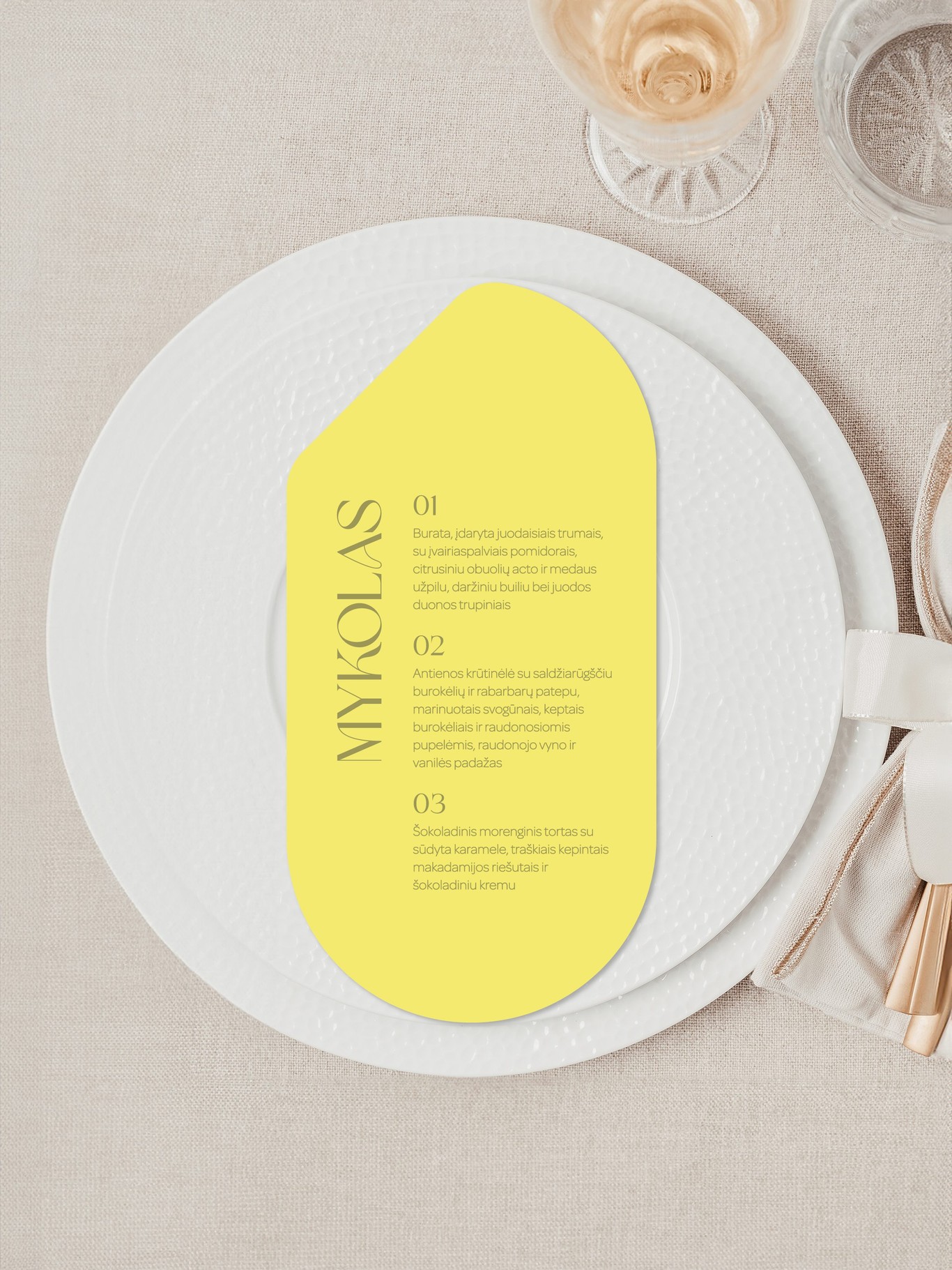 Meniu kortelė Sevilija