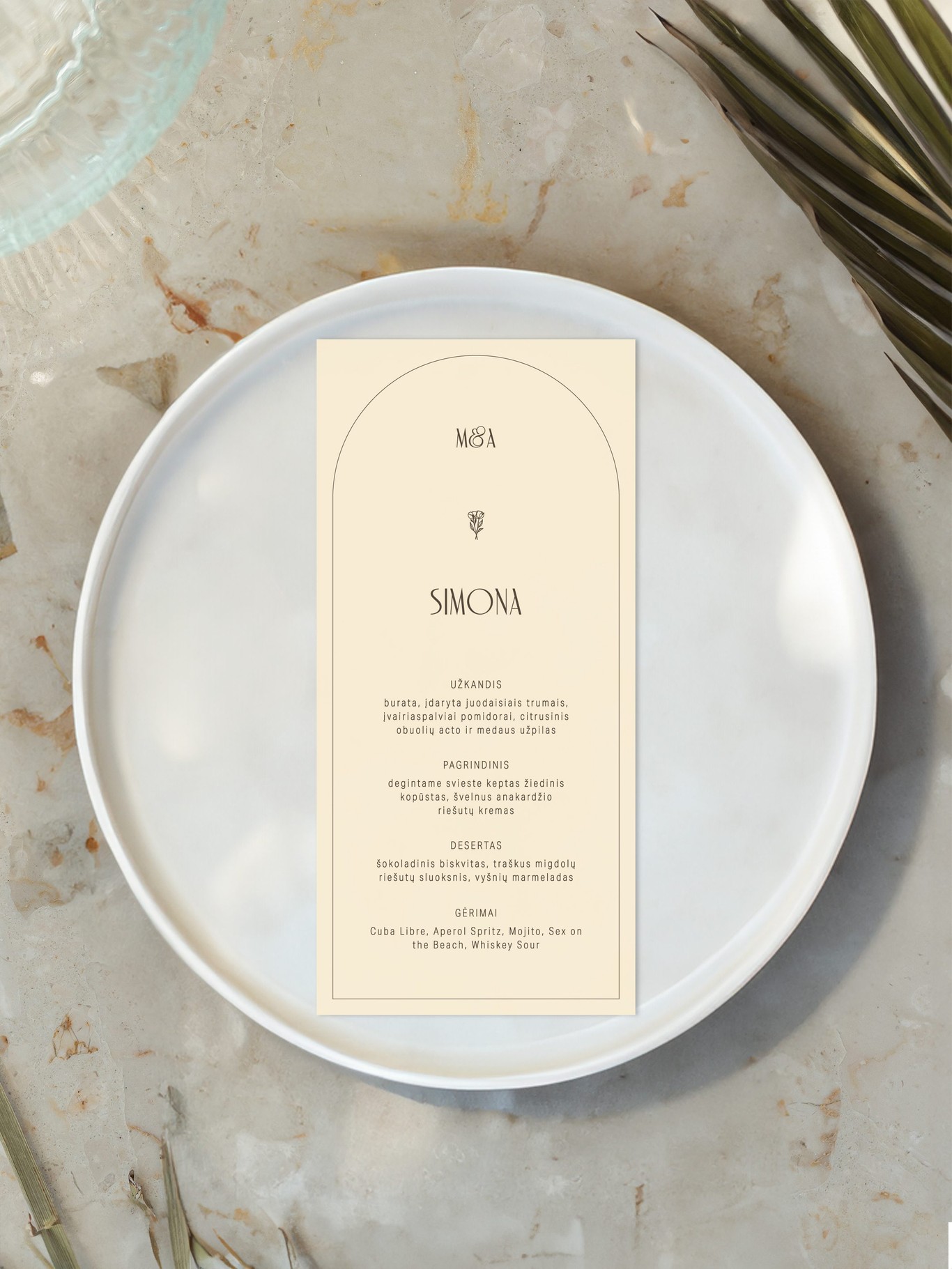 Meniu kortelė Malmė