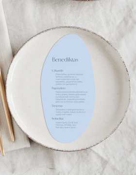 Meniu kortelė Bolonija