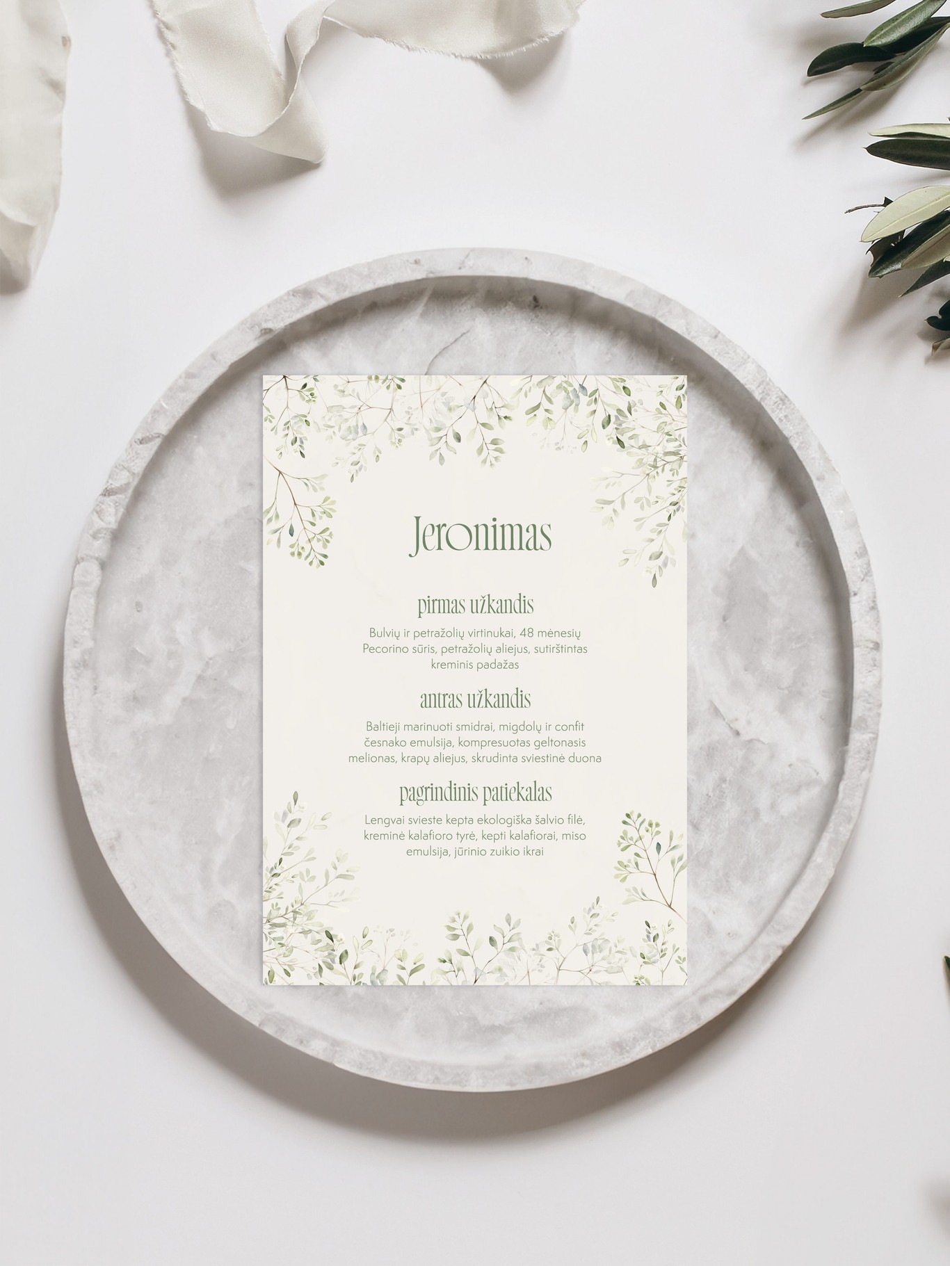 Meniu kortelė Ankara