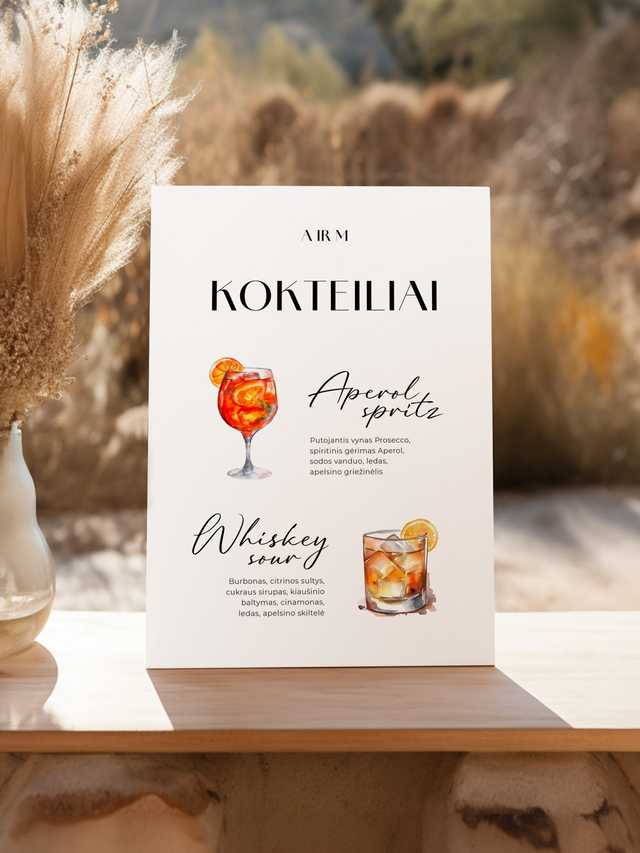 Kokteilių lentelės