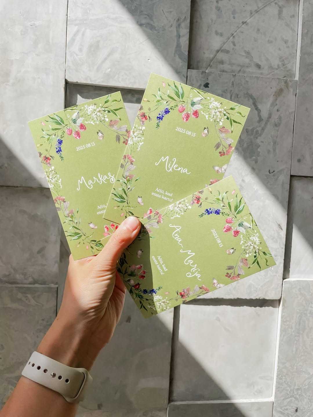 🪲 Žolinių žiedai Krikštynoms