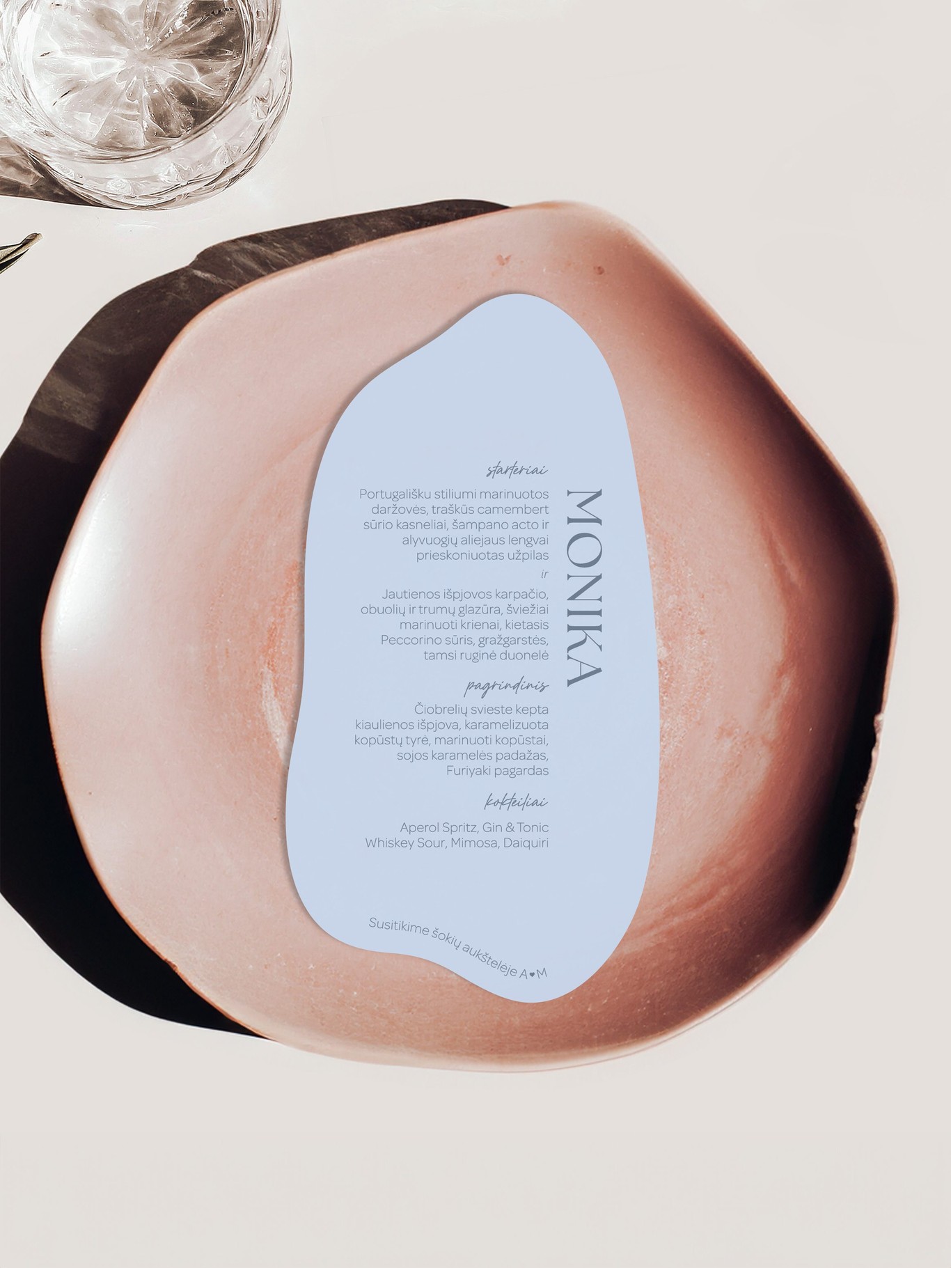 Meniu kortelė Malaga