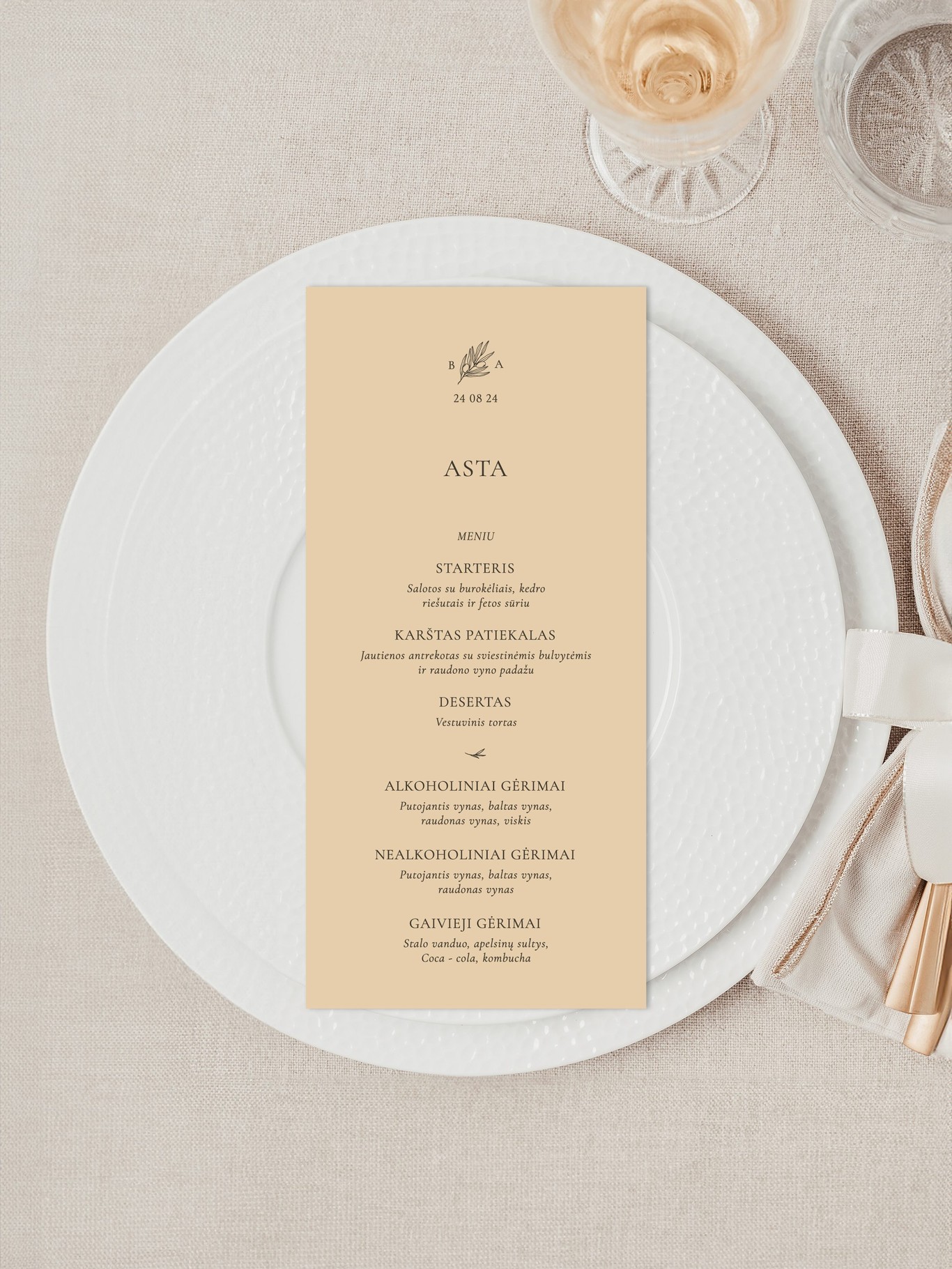 Meniu kortelė Tulūza