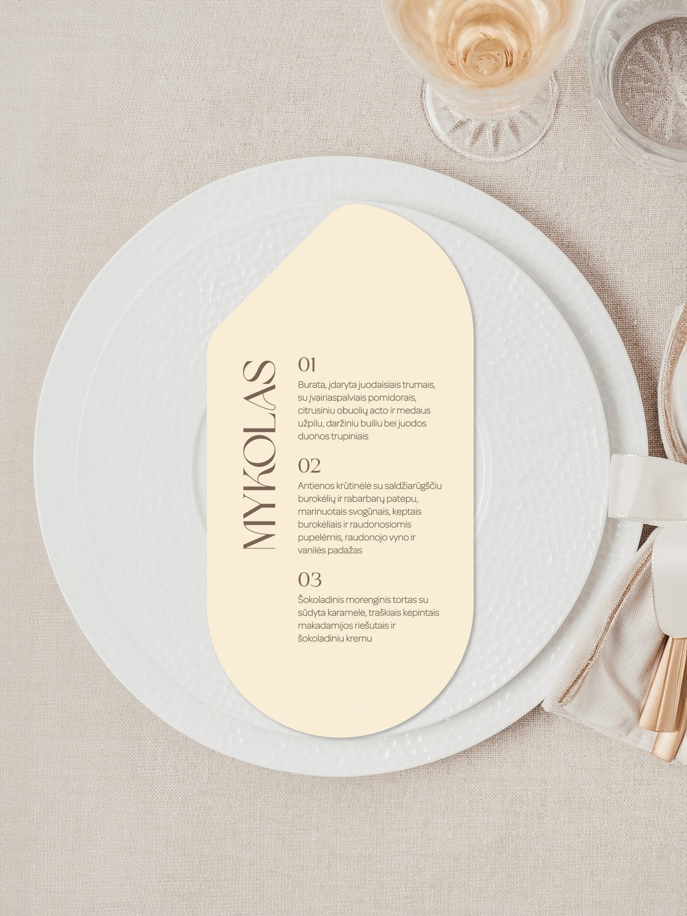 Meniu kortelė Sevilija