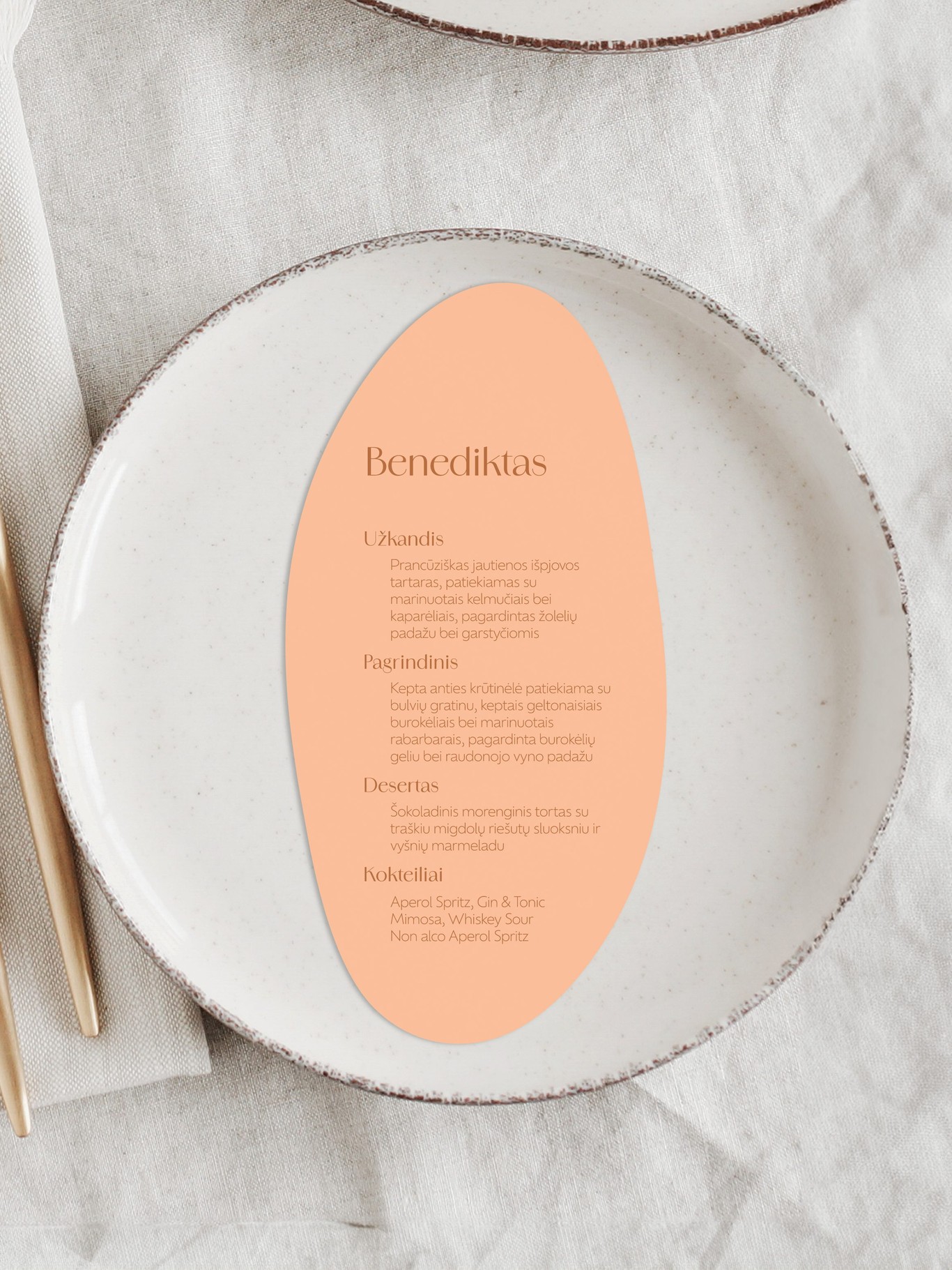 Meniu kortelė Bolonija