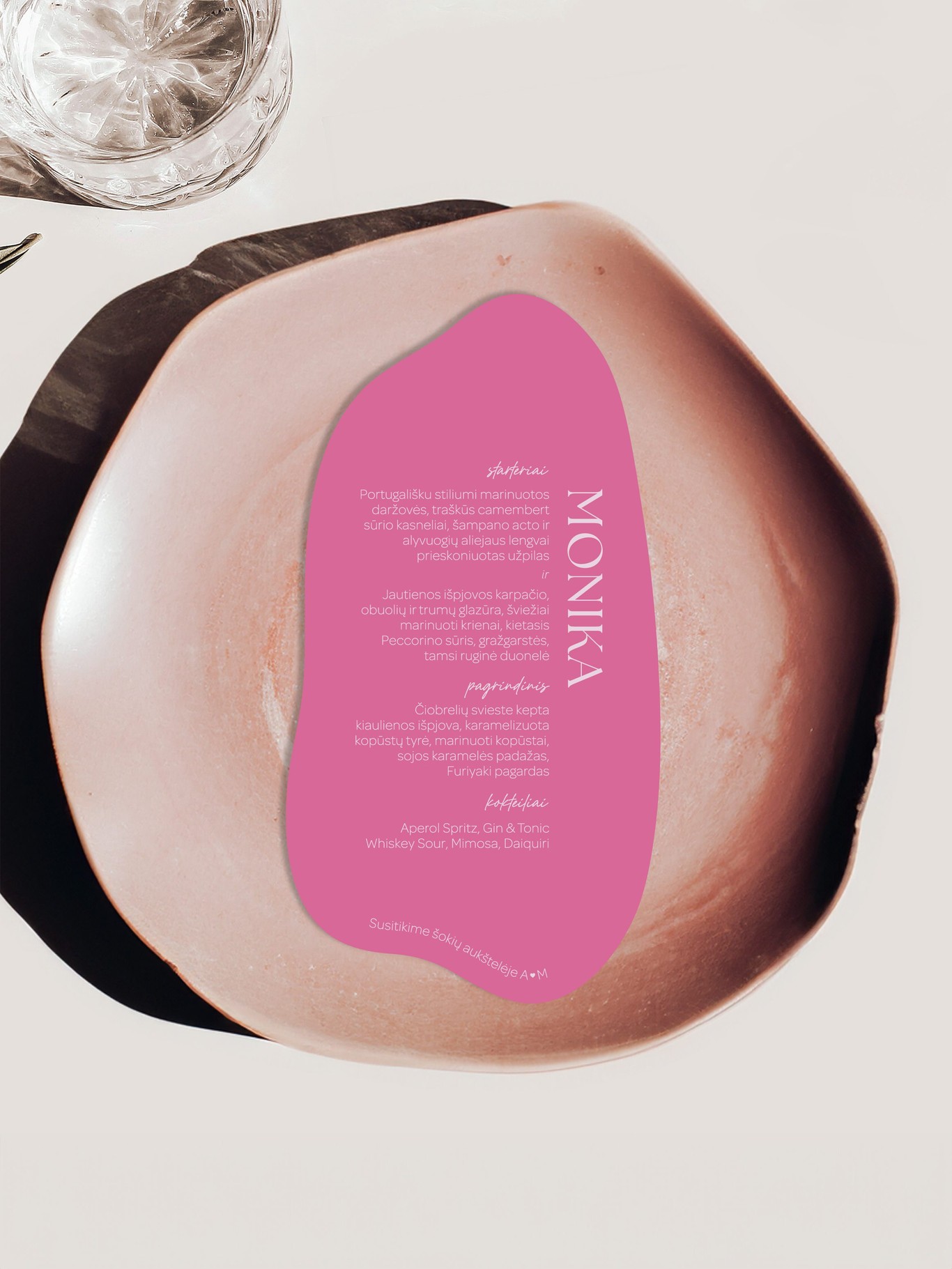 Meniu kortelė Malaga