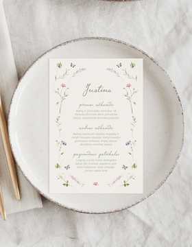 Meniu kortelė Marselis