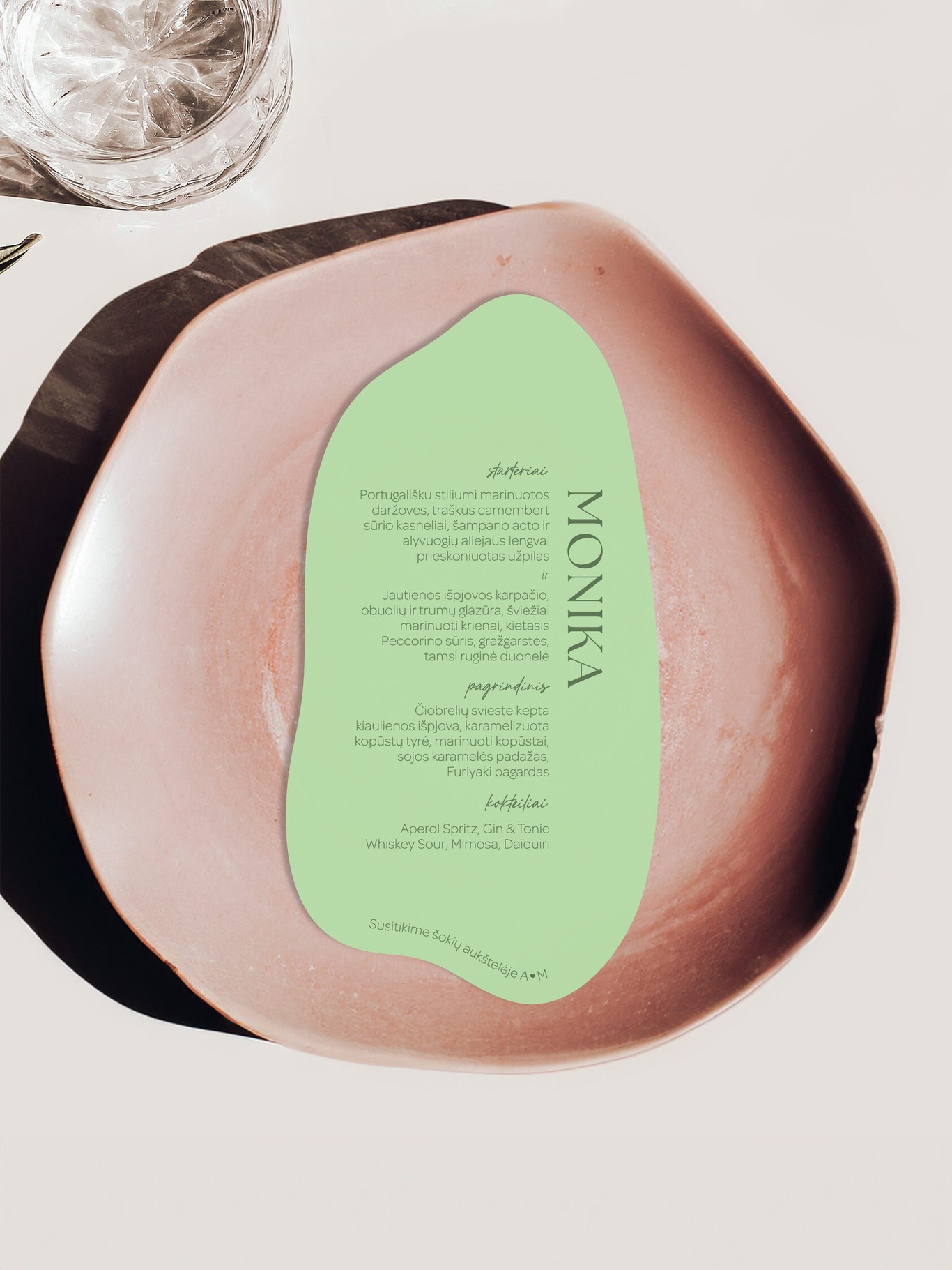 Meniu kortelė Malaga