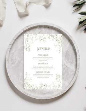 Meniu kortelė Ankara